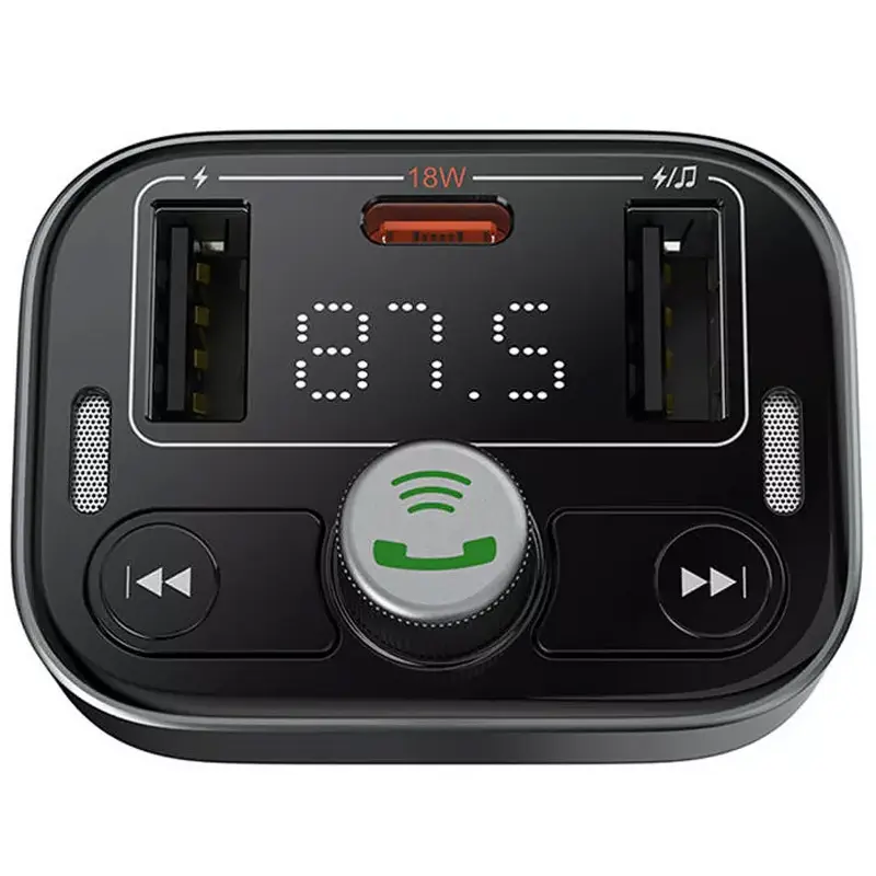АЗУ FM модулятор Baseus S-09 Pro Series 18W (2USB-A/1C) (C10762200113), Cluster Black 3, купить оптом с доставкой