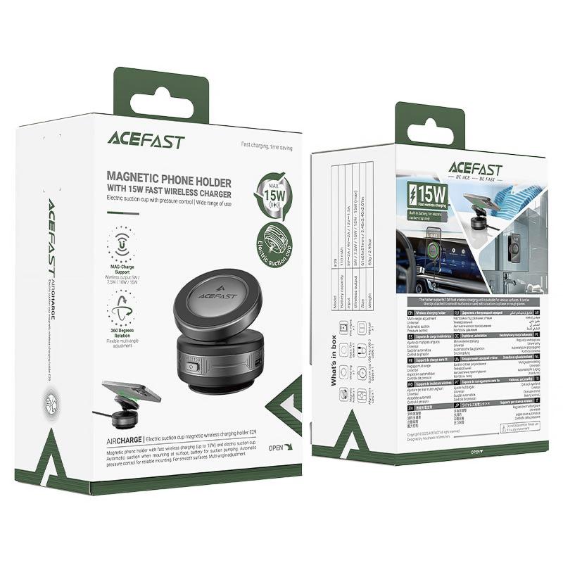 Автотримач з БЗП Acefast E29 Magnetic Wireless Charging Auto Fix 15W на малюнкі №4