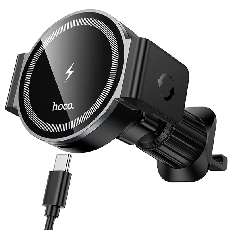 Автодержатель с БЗУ Hoco HW35 Power 15W (air outlet), купить оптом с доставкой