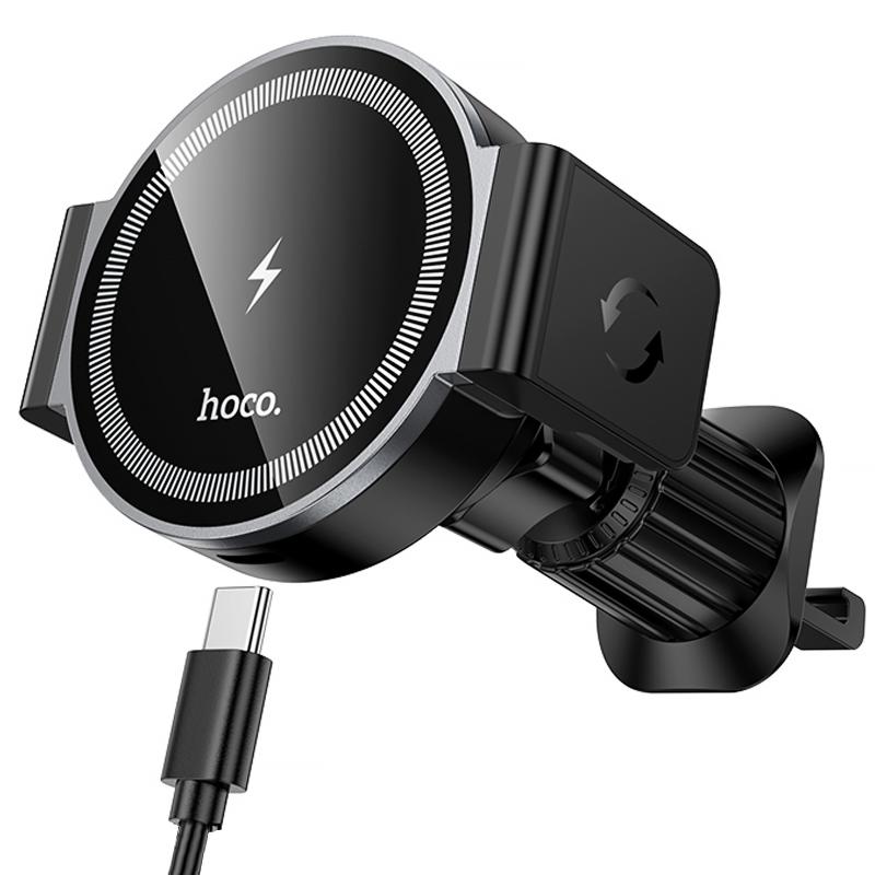 Автотримач з БЗП Hoco HW35 Power 15W (air outlet) на малюнкі №1