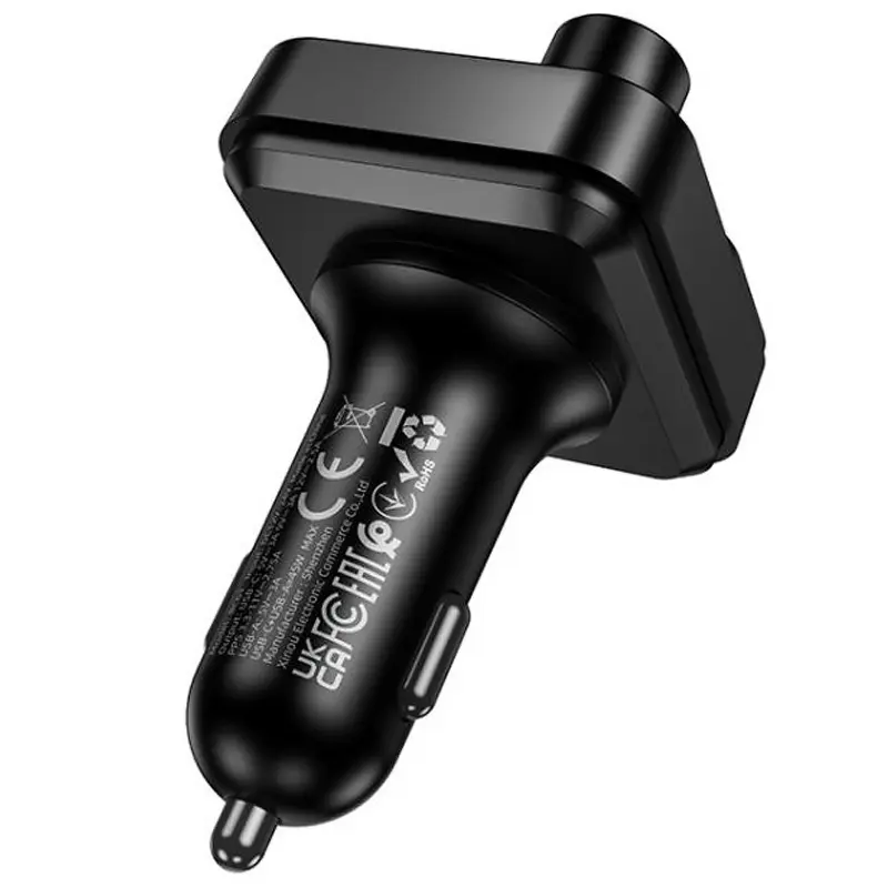 АЗУ FM модулятор Borofone BC61 Ocean PD30W+QC3.0 total 45W (2USB-A/1C), Black 5, купить оптом с доставкой