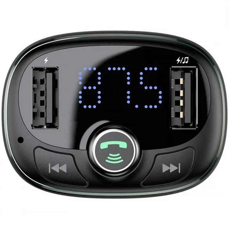 АЗУ FM модулятор Baseus S-09 Overseas Edition 3.4A (2USB-A) (CCMT000301) на картинке №3