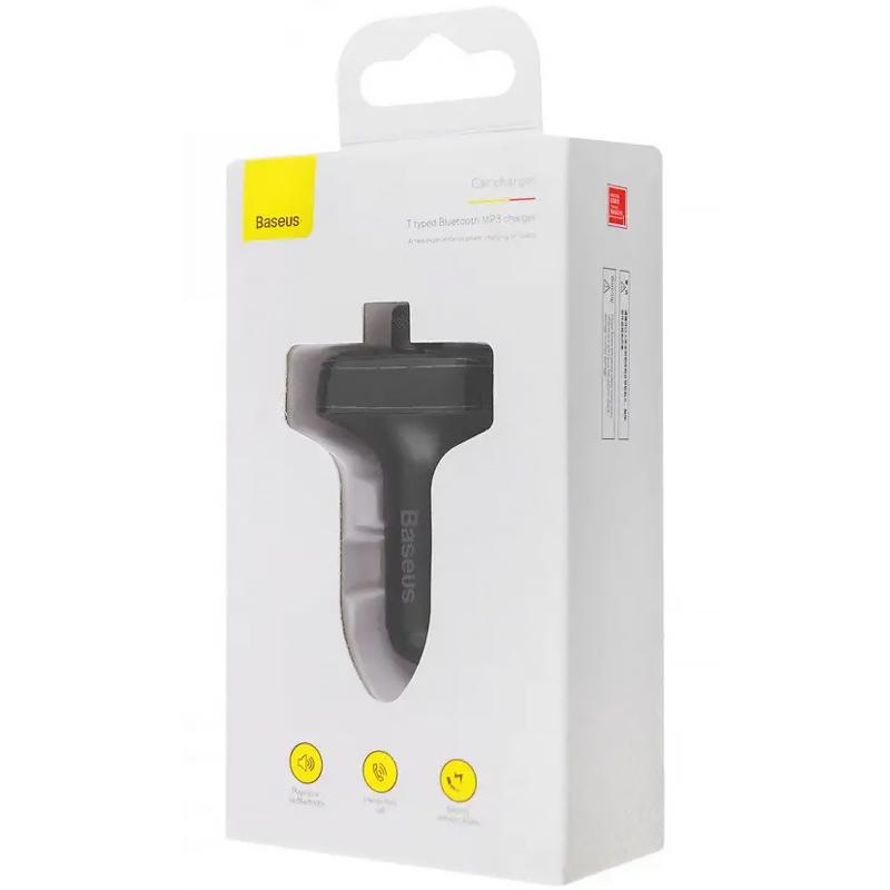 АЗУ FM модулятор Baseus S-09 Overseas Edition 3.4A (2USB-A) (CCMT000301) на картинке №4