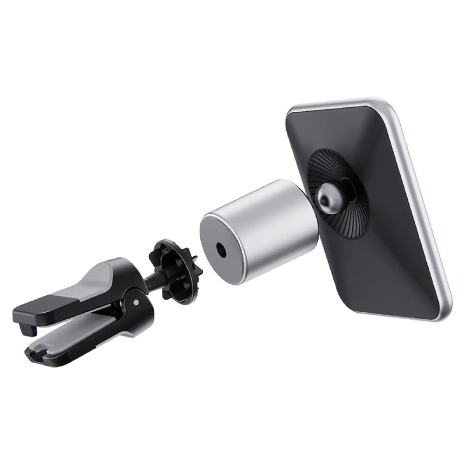 Автодержатель с БЗУ Borofone BH43 Magnetic 15W, Black steel 3, купить оптом с доставкой