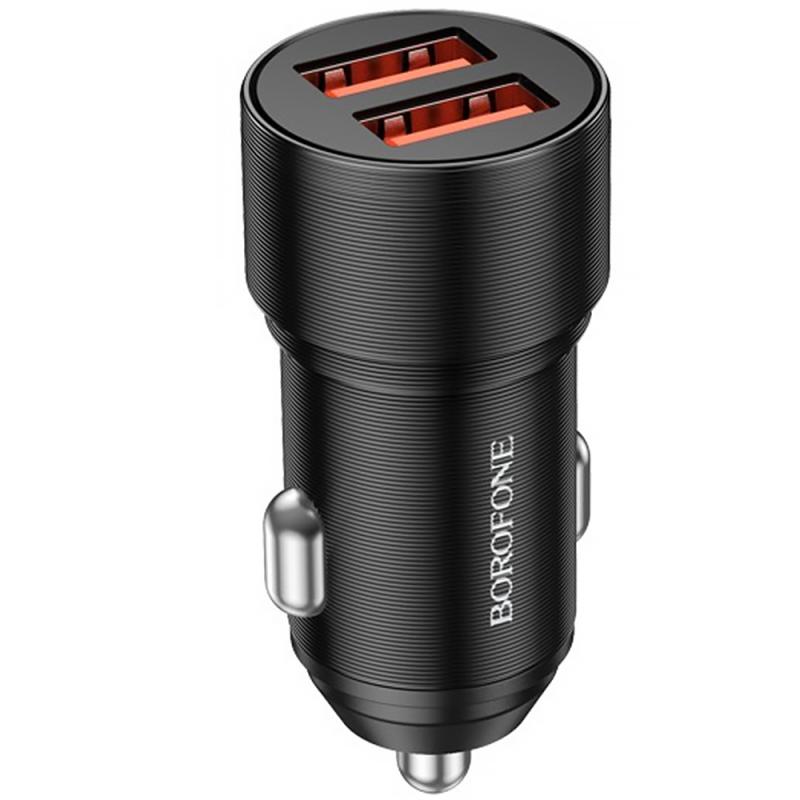 АЗП Borofone BZ19B Metal Dual QC3.0 36W (2USB-A) на малюнкі №1