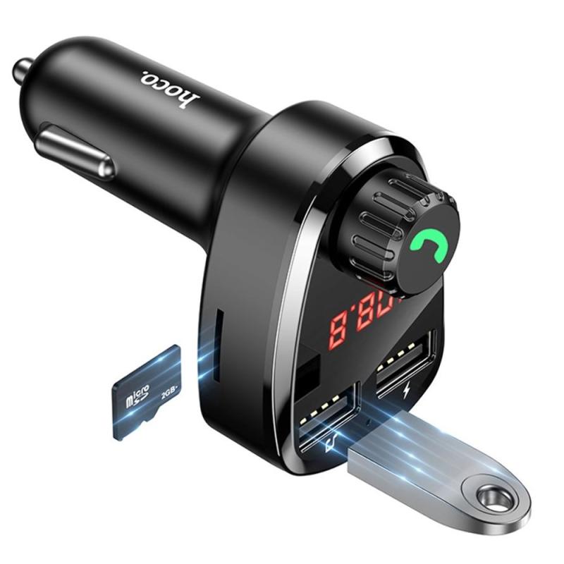 АЗУ FM модулятор Hoco DE24 QC3.0 (2USB-A) на картинке №4