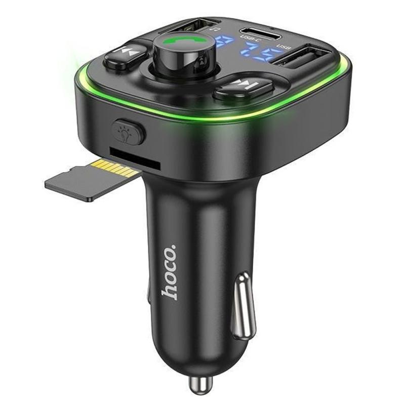 АЗУ FM модулятор Hoco DE5 PD20W+QC3.0 (2USB-A/1C) на картинке №2