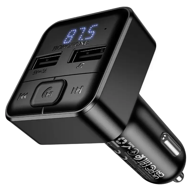 АЗУ FM модулятор Borofone BC63 Selecto QC3.0 (2USB-A), купить оптом с доставкой