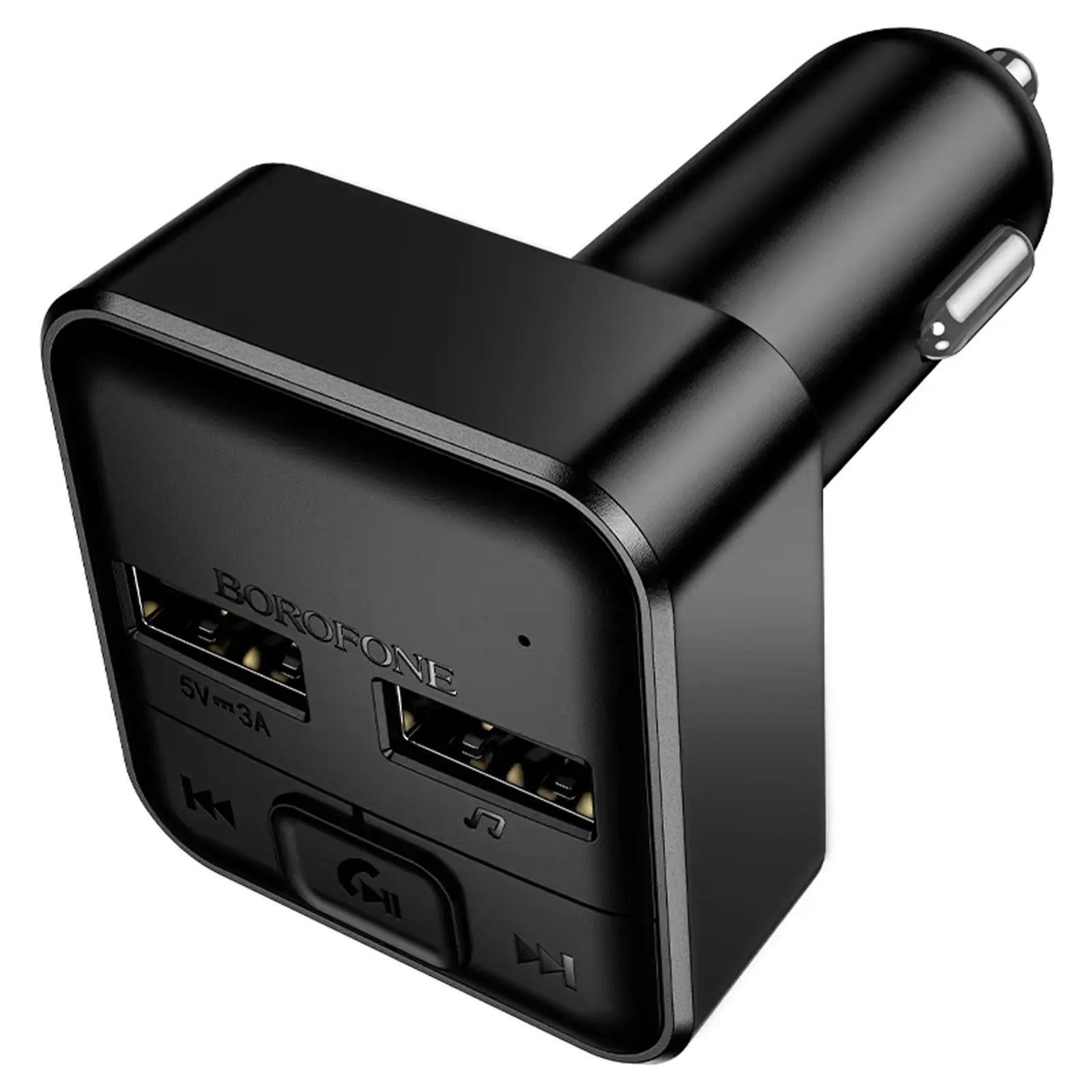 АЗУ FM модулятор Borofone BC63 Selecto QC3.0 (2USB-A), Black 2, купить оптом с доставкой