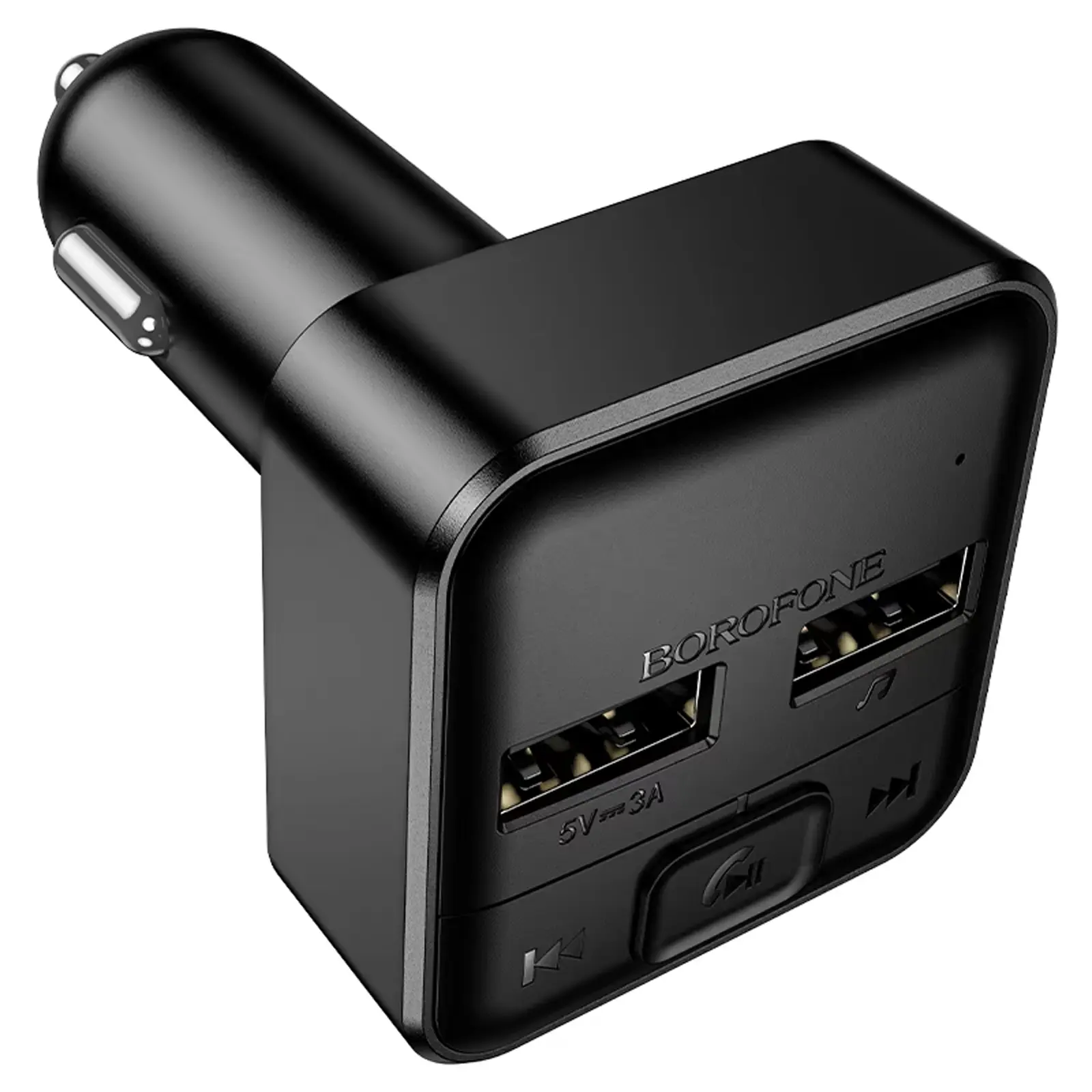 АЗУ FM модулятор Borofone BC63 Selecto QC3.0 (2USB-A), Black 4, купить оптом с доставкой