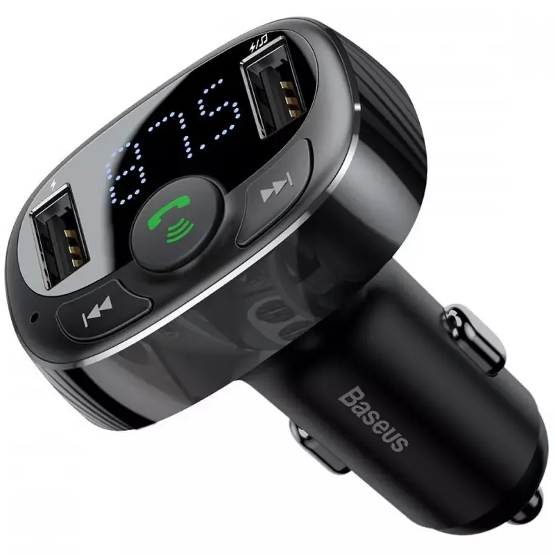 АЗП FM модулятор Baseus S-09A 10W (2USB-A) (CCMT), купити оптом з доставкою