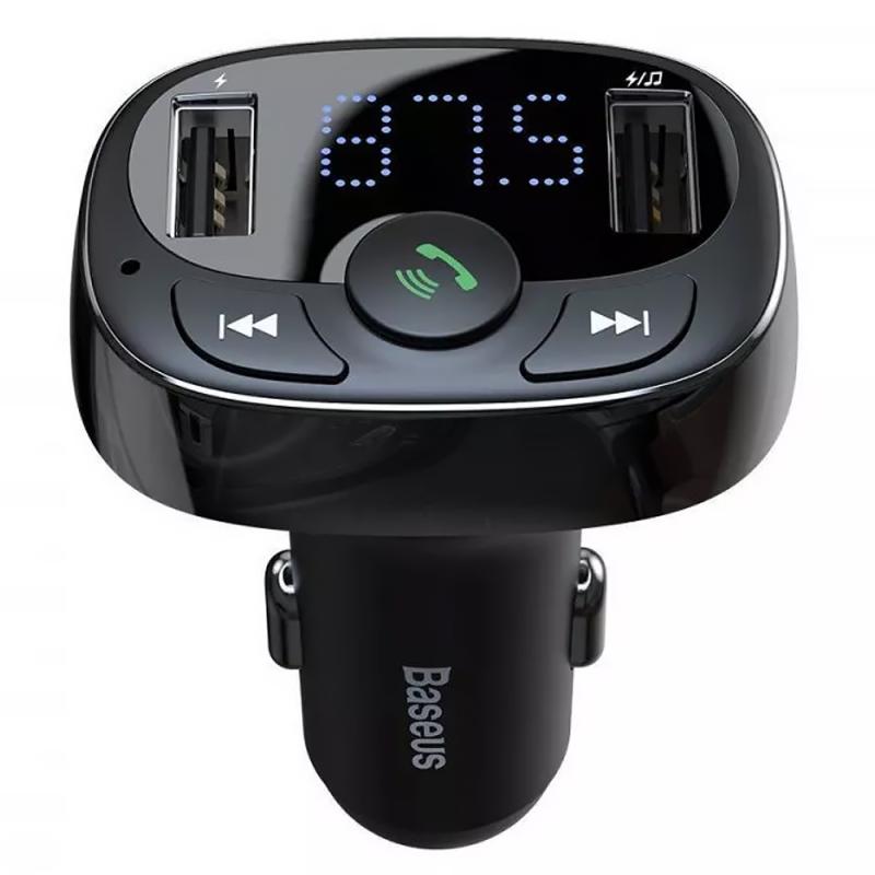 АЗУ FM модулятор Baseus S-09A 10W (2USB-A) (CCMT) на картинке №2