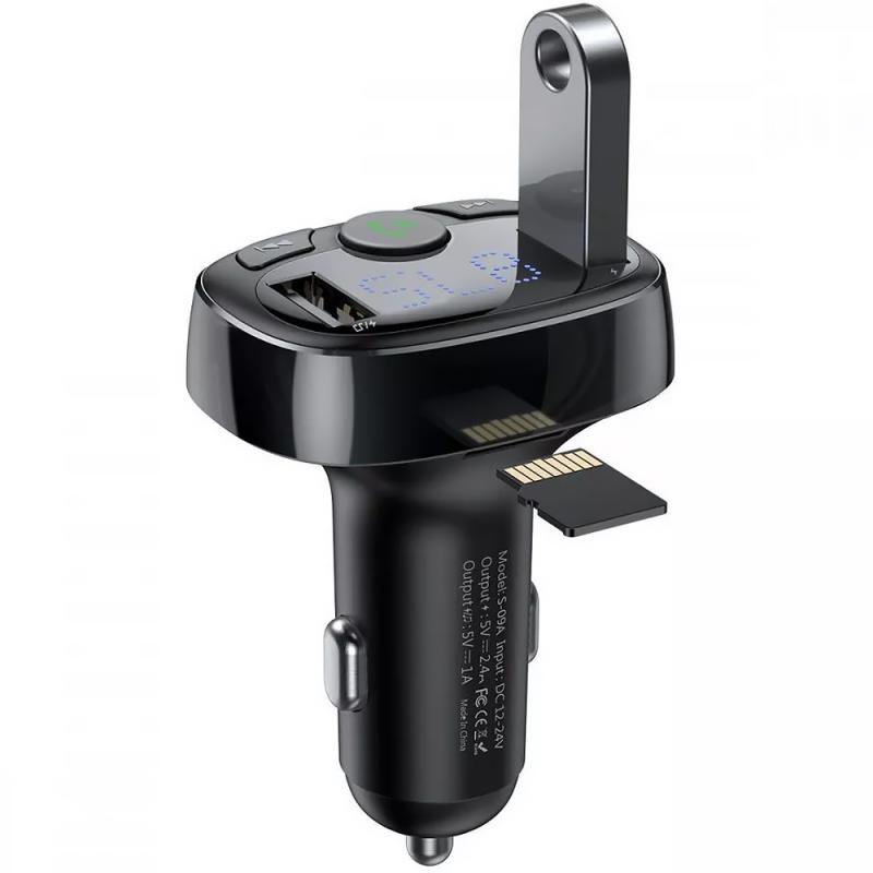 АЗУ FM модулятор Baseus S-09A 10W (2USB-A) (CCMT) на картинке №4