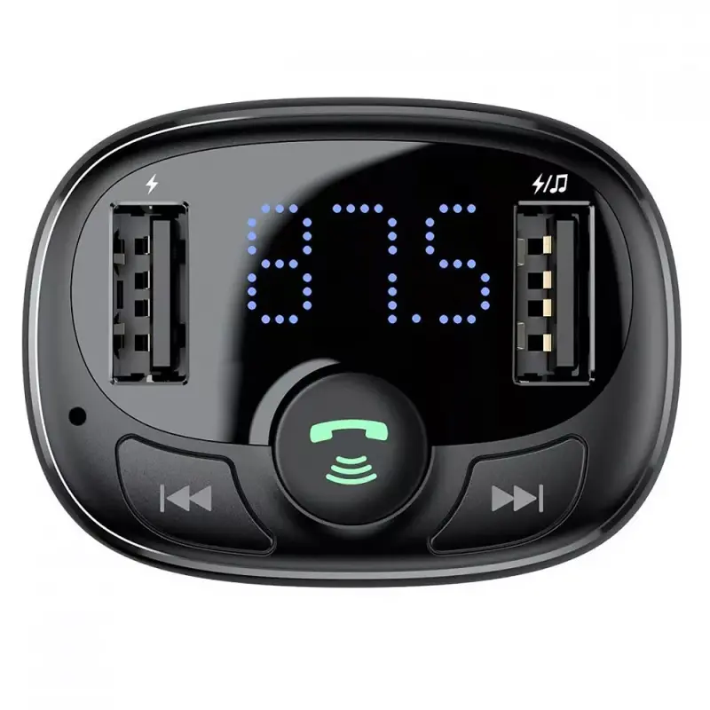 АЗП FM модулятор Baseus S-09A 10W (2USB-A) (CCMT), Black 4, купити оптом з доставкою