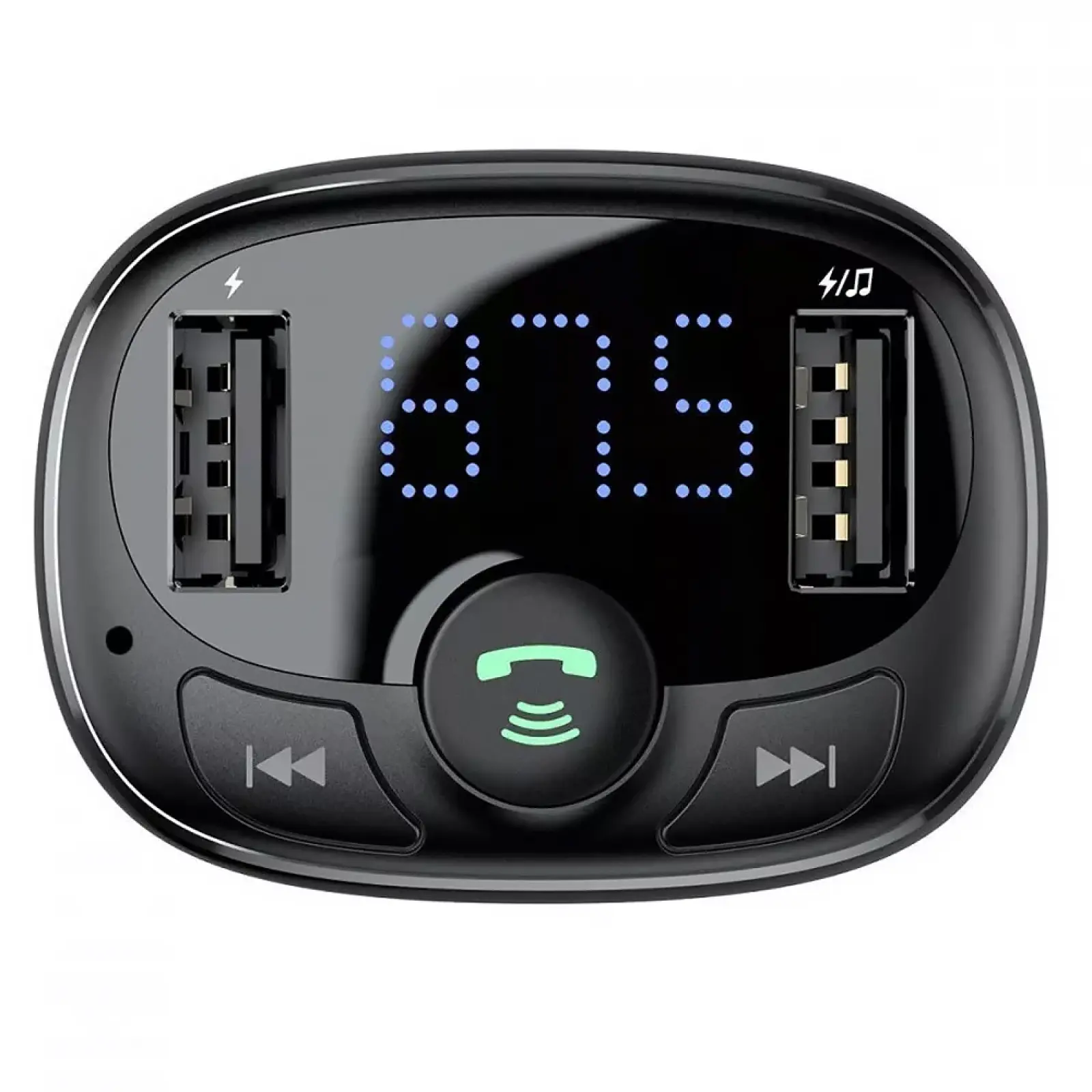 АЗП FM модулятор Baseus S-09A 10W (2USB-A) (CCMT), Black 4, купити оптом з доставкою