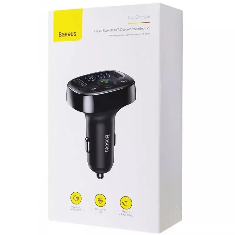АЗП FM модулятор Baseus S-09A 10W (2USB-A) (CCMT), Black 5, купити оптом з доставкою