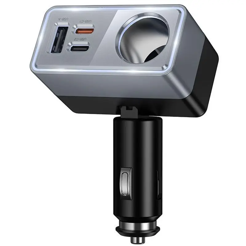 АЗУ Hoco Z65A Smart cigarette lighter PD45W (1USB-A/2C), Black 2, купить оптом с доставкой