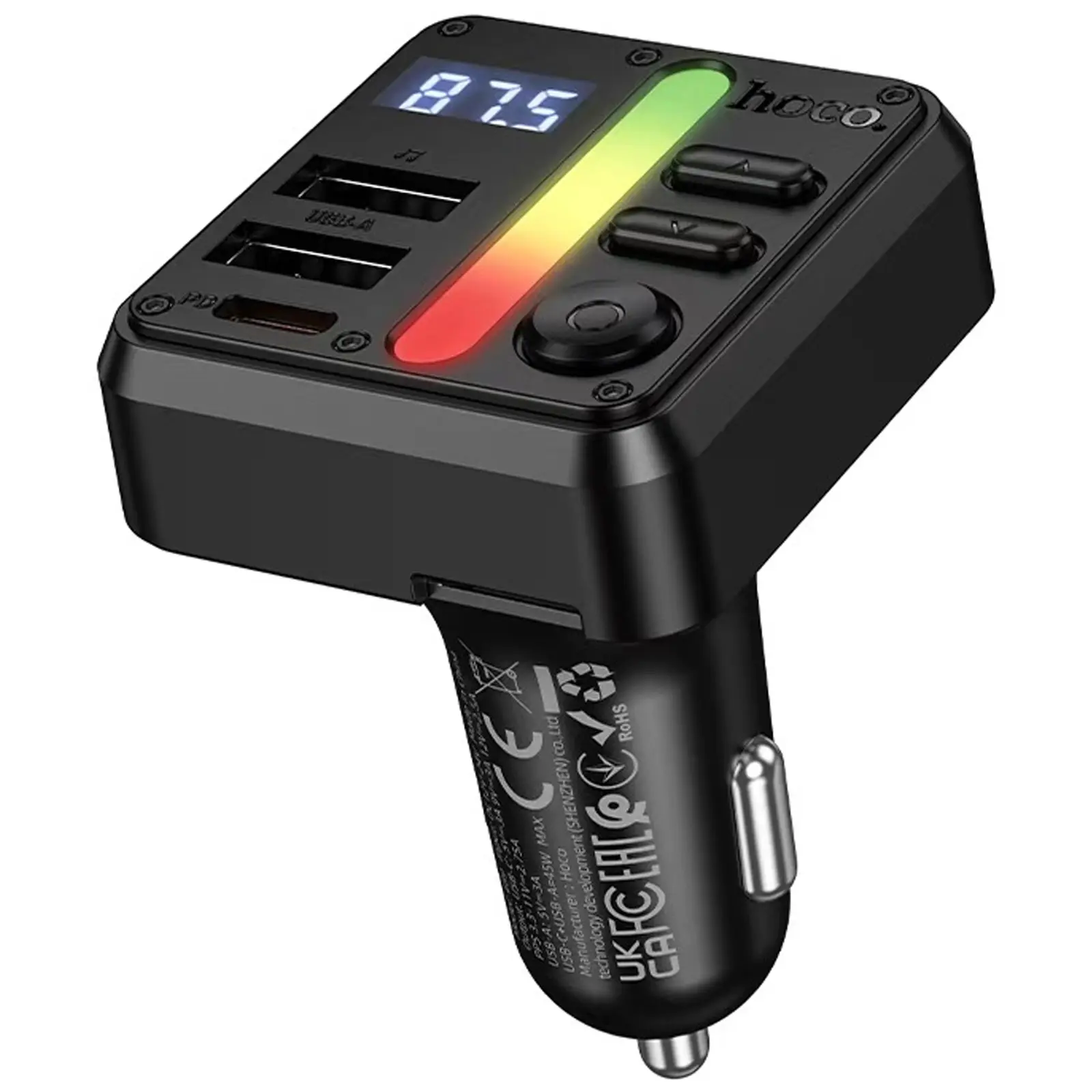 АЗУ FM модулятор Hoco E89 Libre 45W (1USB-A/1C), купить оптом с доставкой