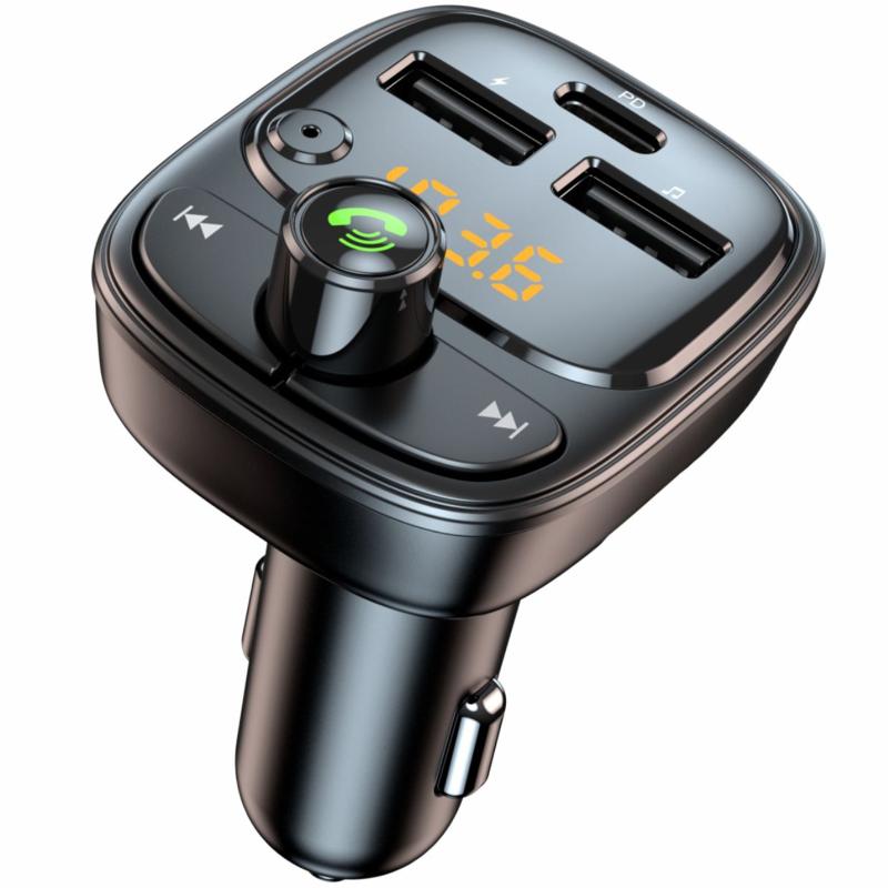 АЗУ FM модулятор Amaya ACC-T02 PD30W (2USB-A/1C) на картинке №1