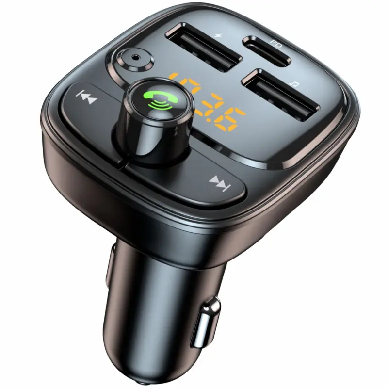 АЗУ FM модулятор Amaya ACC-T02 PD30W (2USB-A/1C), Black, купить оптом с доставкой