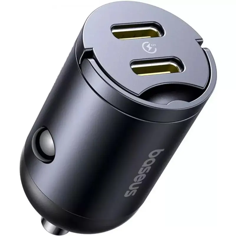 АЗП Baseus Tiny Star Mini 30W (2USB-C) (C00035001121), Black, купити оптом з доставкою