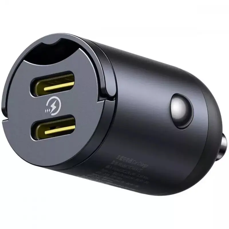 АЗП Baseus Tiny Star Mini 30W (2USB-C) (C00035001121), Black 2, купити оптом з доставкою