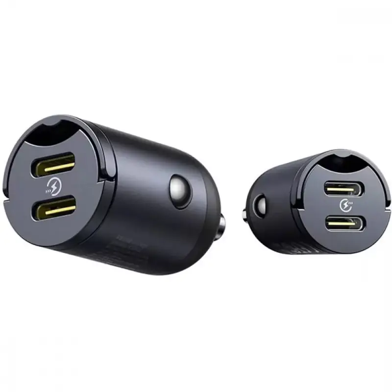 АЗП Baseus Tiny Star Mini 30W (2USB-C) (C00035001121), Black 3, купити оптом з доставкою