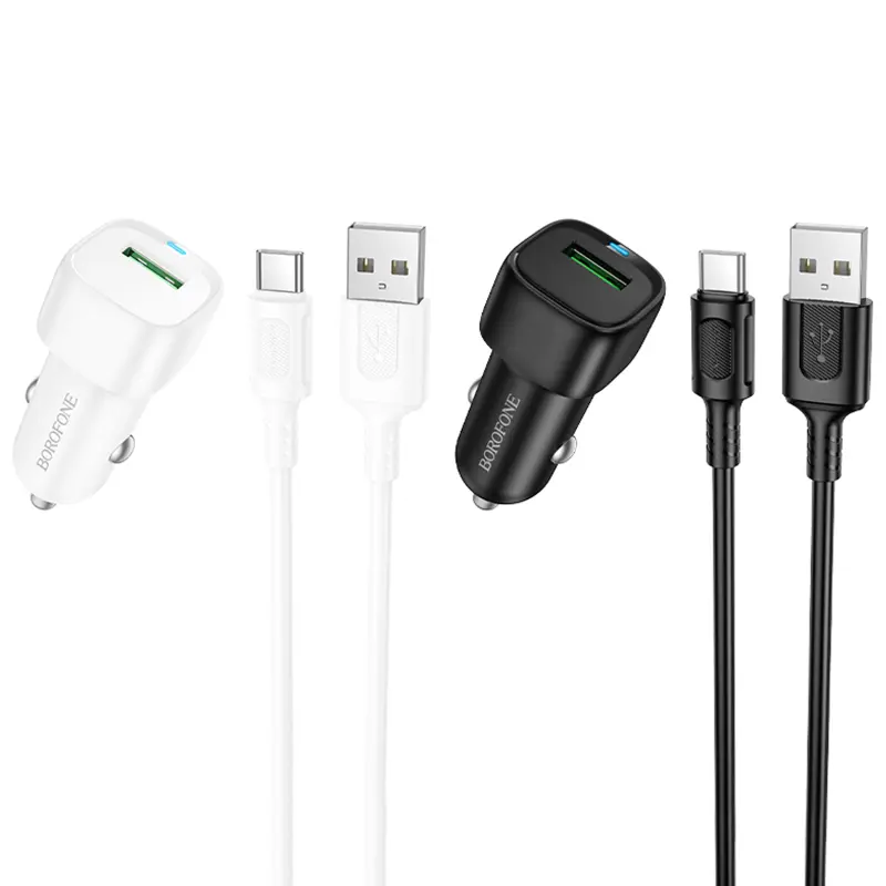 АЗУ Borofone BZ34 Cloud QC3.0 (1USB-A) + кабель USB to Type-C, купить оптом с доставкой