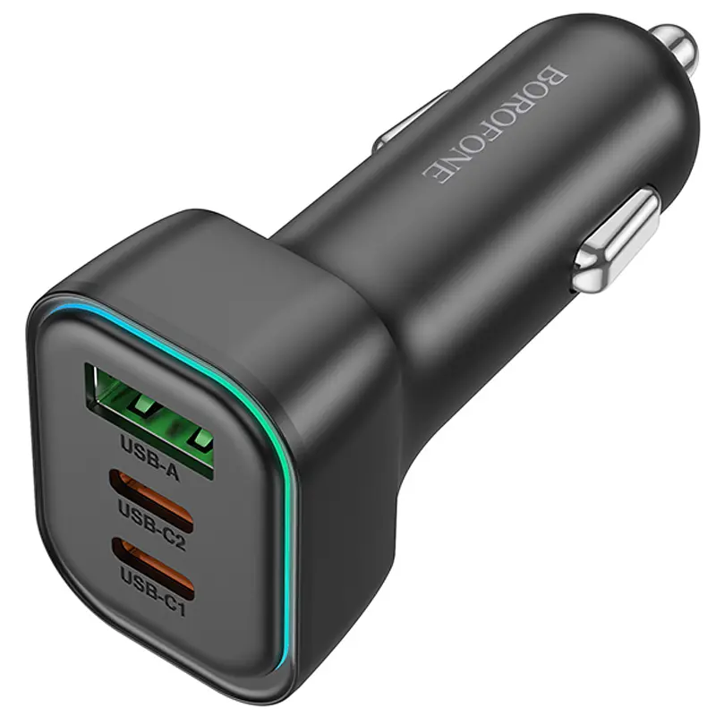 АЗУ Borofone BZ28C Trophie PD60W+QC3.0 (1USB-A/2C), Black 2, купить оптом с доставкой