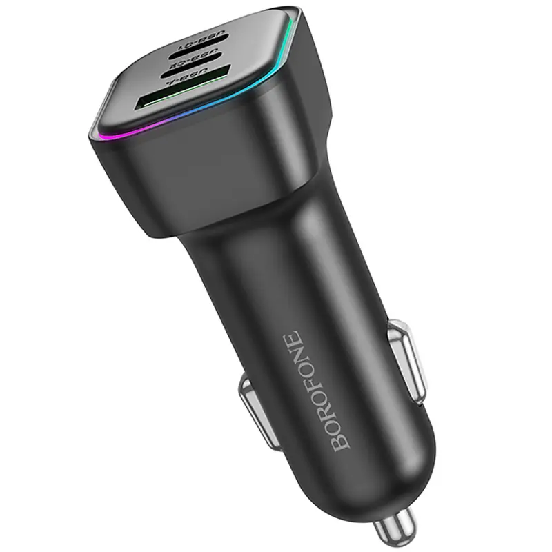 АЗУ Borofone BZ28C Trophie PD60W+QC3.0 (1USB-A/2C), Black 3, купить оптом с доставкой