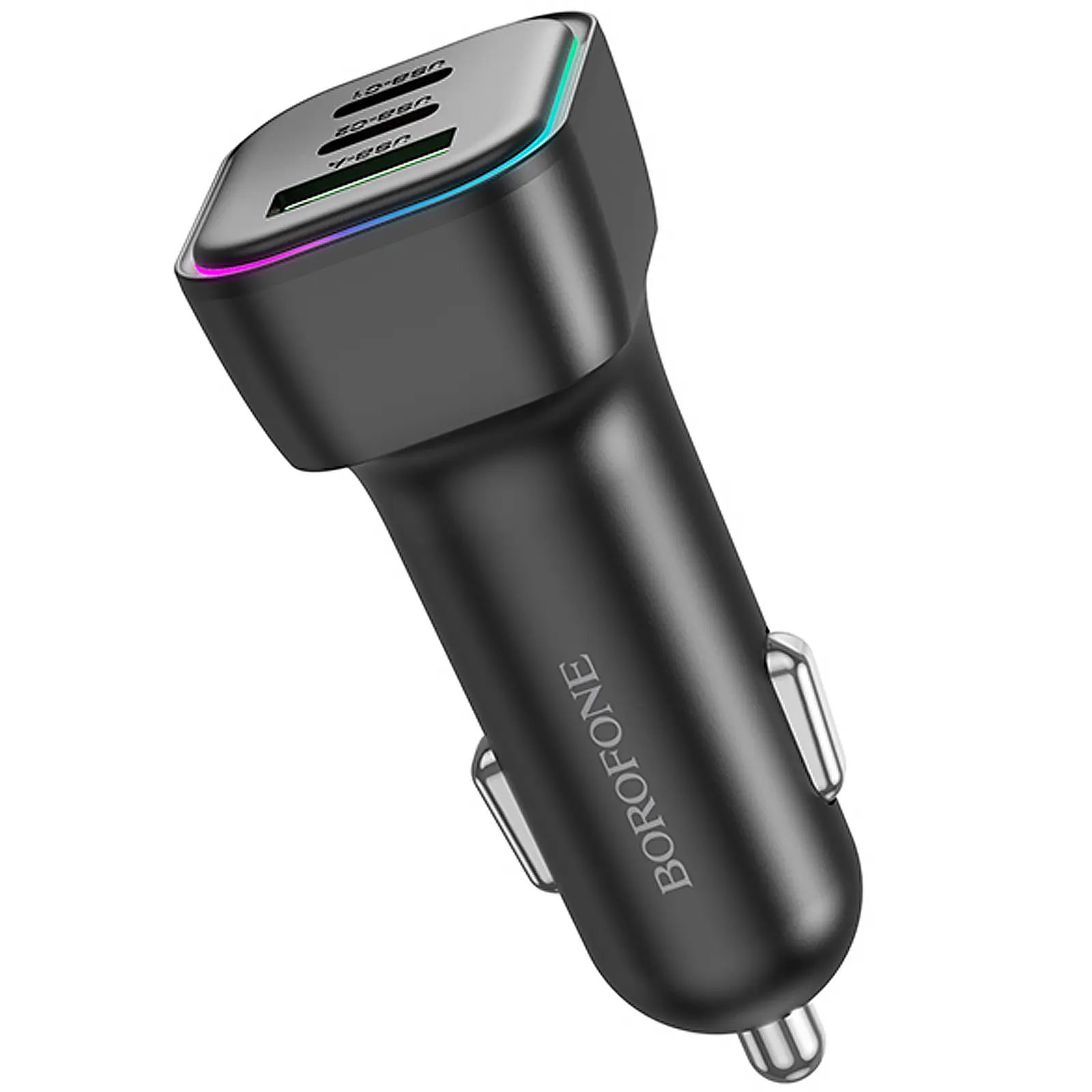 АЗУ Borofone BZ28C Trophie PD60W+QC3.0 (1USB-A/2C), Black 3, купить оптом с доставкой