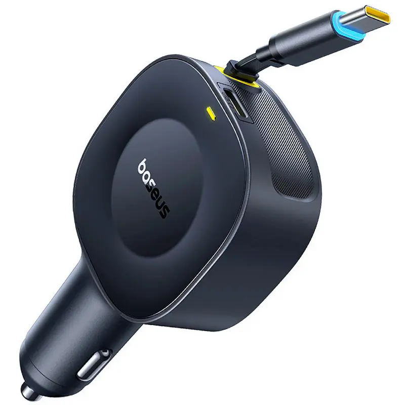 АЗУ Baseus PrimeTrip VR2 30W with retractable cable (2USB-C) (C0206401), Cosmic Black 2, купить оптом с доставкой