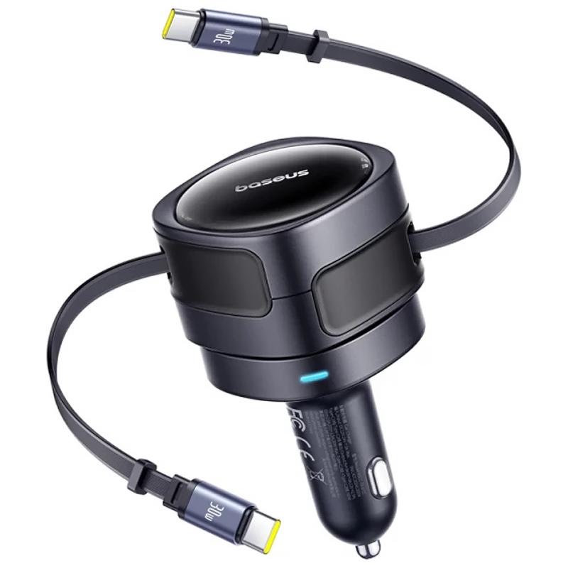 АЗУ Baseus Enjoyment Max PD60W with retractable cable (2USB-C) (C00035507121) на картинке №1
