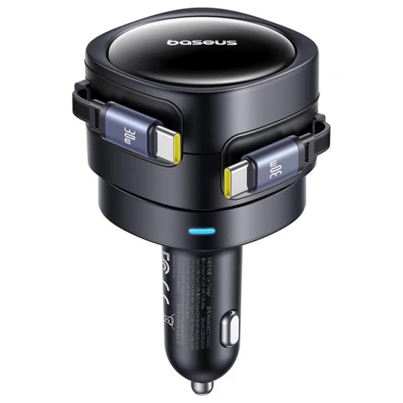 АЗУ Baseus Enjoyment Max PD60W with retractable cable (2USB-C) (C00035507121) на картинке №2