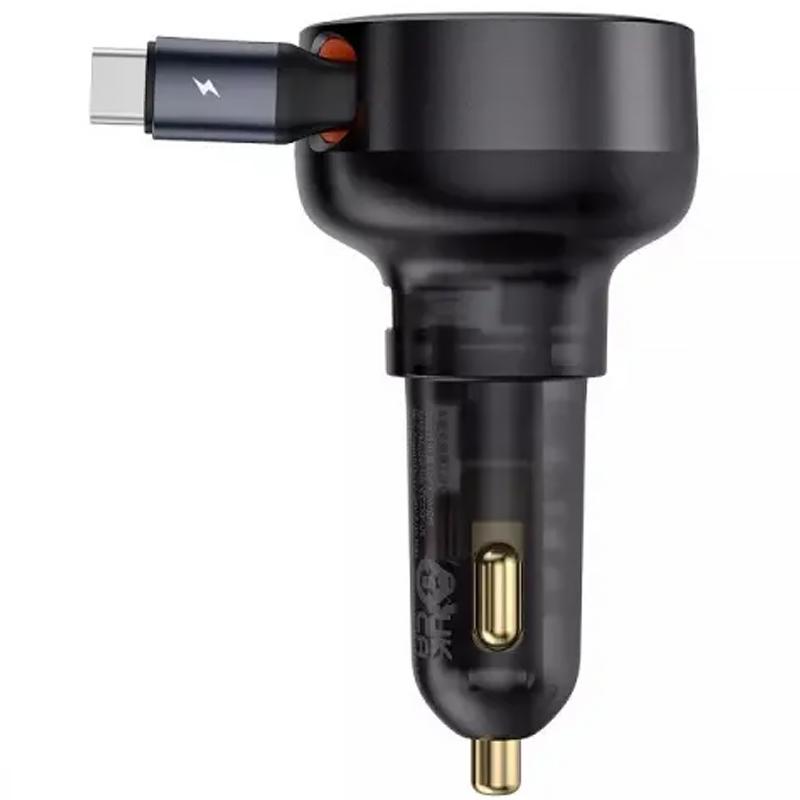 АЗУ Baseus Enjoyment Pro PD60W+QC3.0 with retractable cable (1USB-A/1C) (C000578) на картинке №3