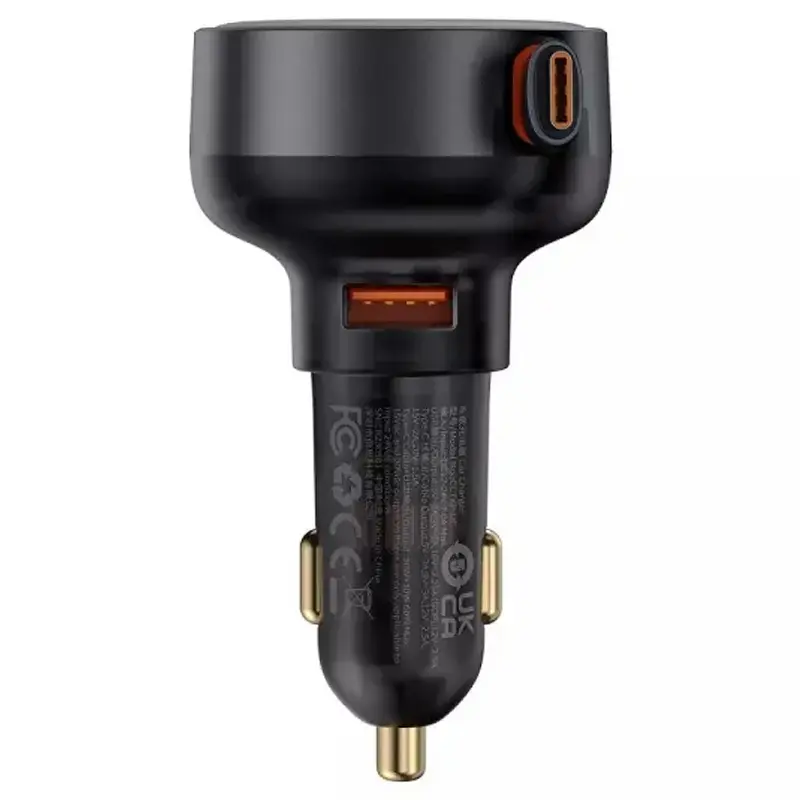 АЗУ Baseus Enjoyment Pro PD60W+QC3.0 with retractable cable (1USB-A/1C) (C000578), Cluster Black 4, купить оптом с доставкой