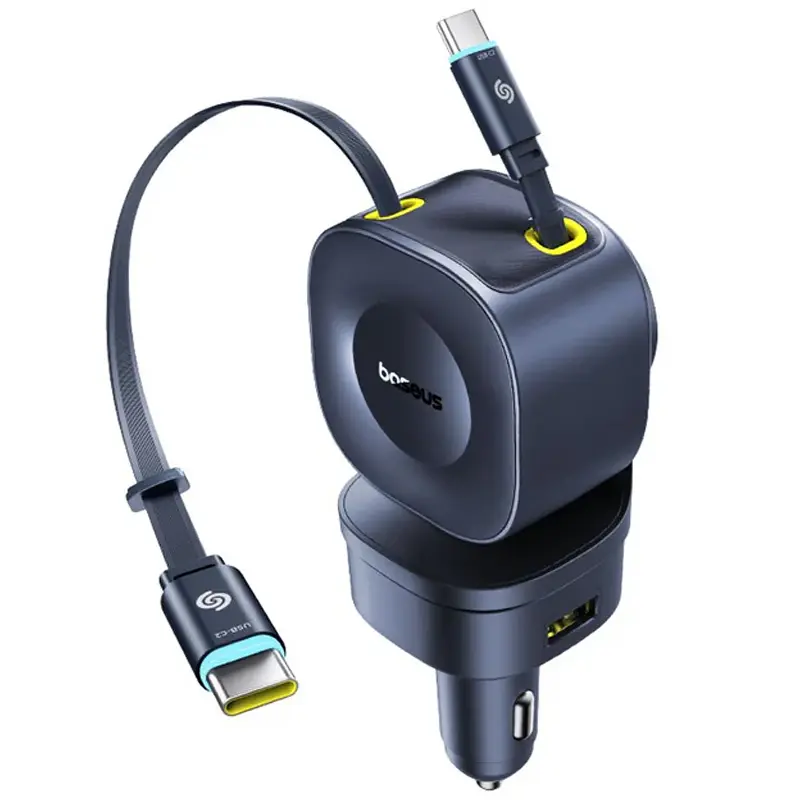 АЗУ Baseus PrimeTrip VR2 Max PD100W+QC3.0 with retractable cable (1USB-A/3C) (C02066), Cosmic Black 2, купить оптом с доставкой