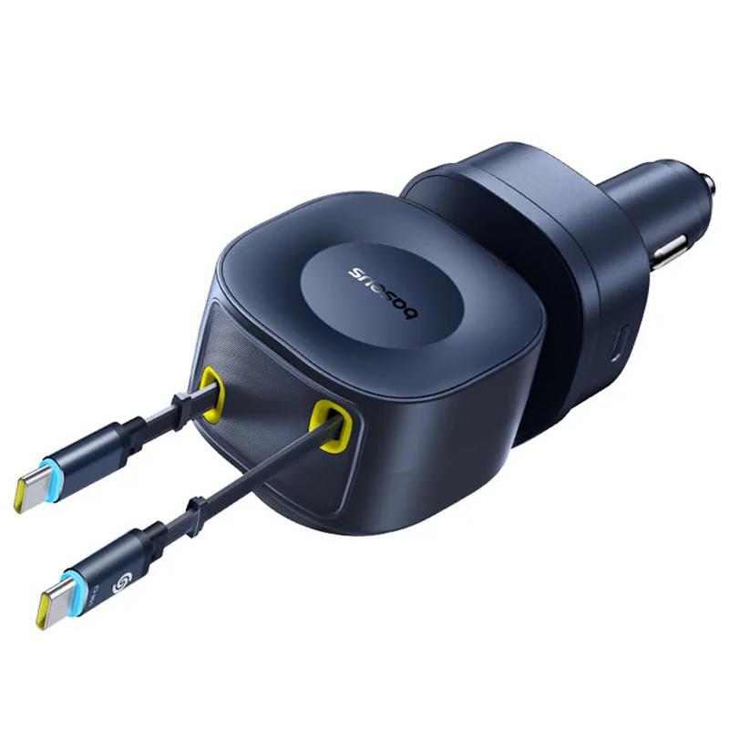 АЗУ Baseus PrimeTrip VR2 Max PD100W+QC3.0 with retractable cable (1USB-A/3C) (C02066) на картинке №4