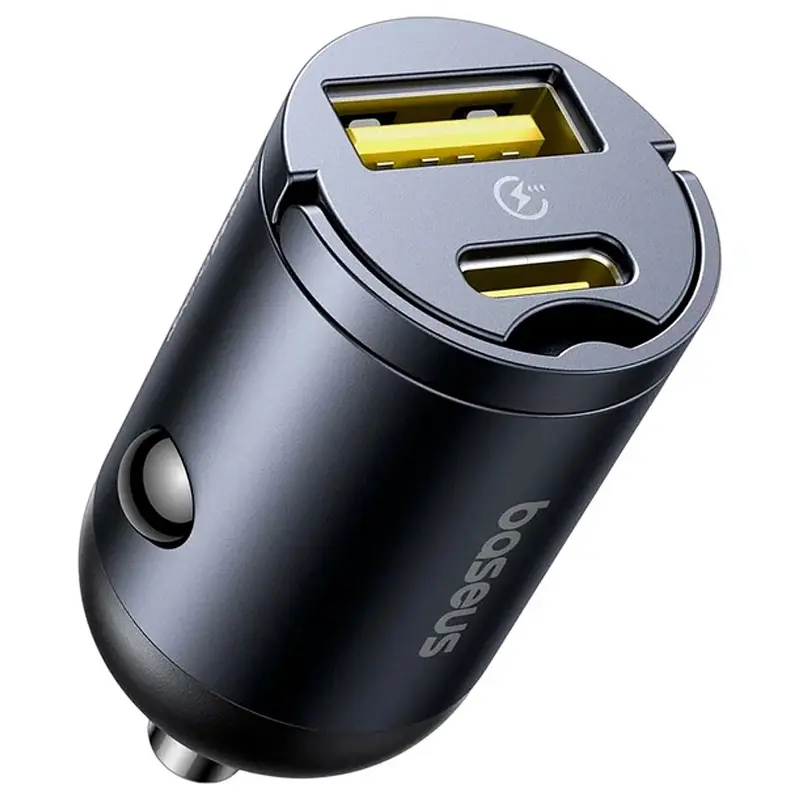 АЗП Baseus Tiny Star Mini 30W (1USB-A/1C) (C00035001121), Cosmic Black, купити оптом з доставкою