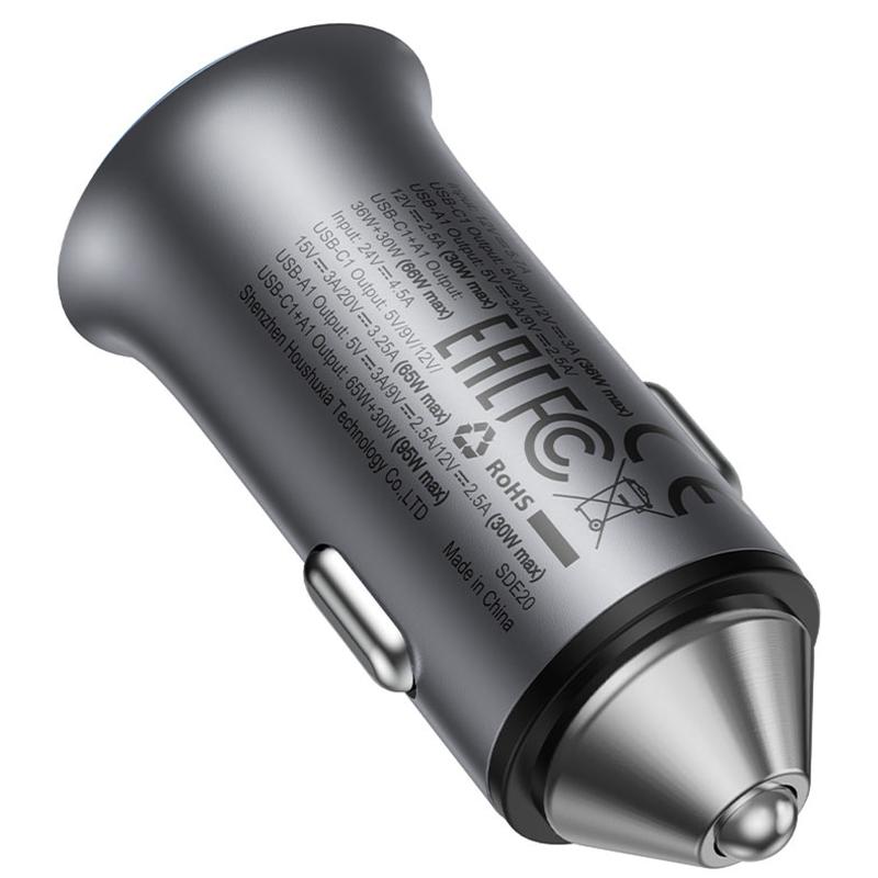 АЗП Acefast B16 PD65W+QC3.0 total 95W (1USB-A/1C) на малюнкі №6