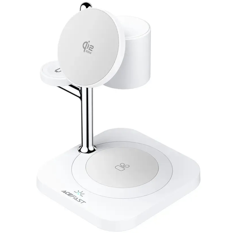 БЗУ Acefast E39 desktop 4in1 Qi2 32.5W, White 2, купить оптом с доставкой