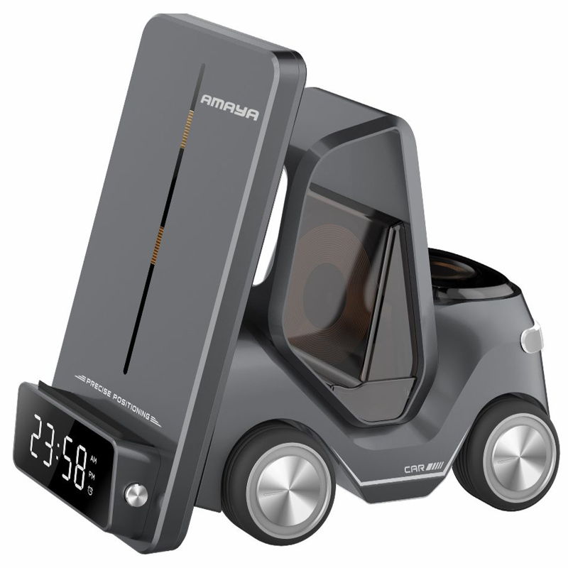 БЗП Amaya AWC-03 5in1 15W with clock, Gray, купити оптом з доставкою