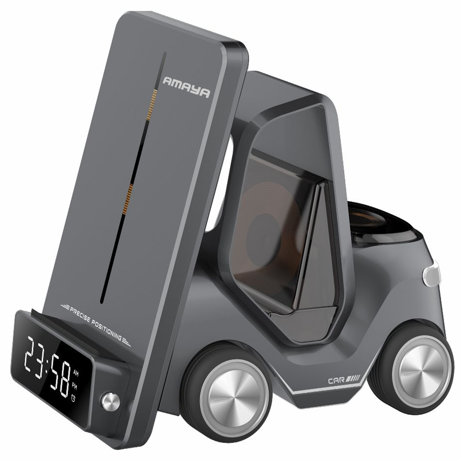 БЗП Amaya AWC-03 5in1 15W with clock, Gray, купити оптом з доставкою