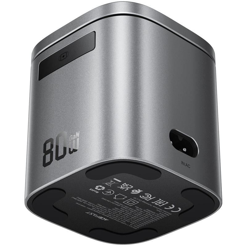 БЗУ Acefast Z9 6in1 35W GaN + СЗУ 45W, Metal grey 3, купить оптом с доставкой