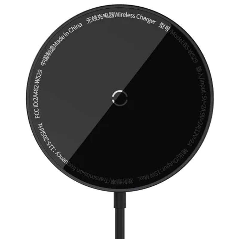 БЗП Baseus Simple Mini3 Magnetic Wireless Charger 15W (CCJJ0400), Black, купити оптом з доставкою