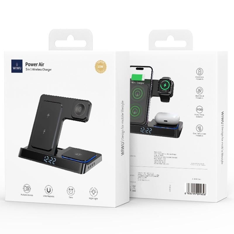 БЗП WIWU Wi-W006 5 in 1 wireless charger дивитися фото №6