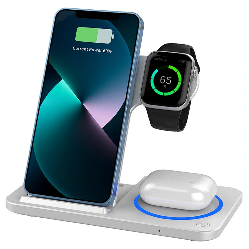БЗП WIWU Wi-W020 3 in 1 wireless charger на малюнкі №1