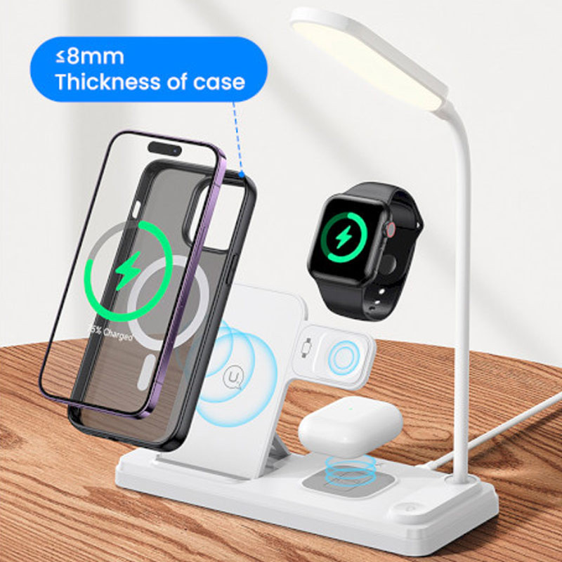 БЗП Usams US-CD195 15W 4in1 Wireless Charging Holder With Table Lamp Зображення №6 БЗП Usams US-CD195 15W 4in1 Wireless Charging Holder With Table Lamp дивитися фото №6