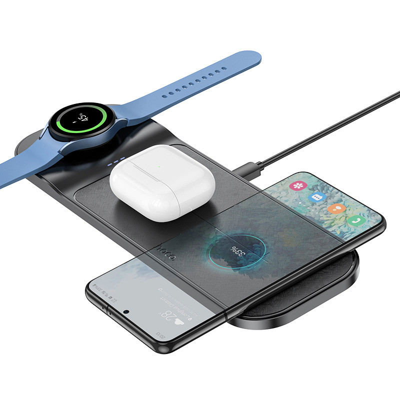 БЗП Hoco CQ6 Power 3-in-1 wireless fast charger (for Samsung Watch) дивитися фото №2