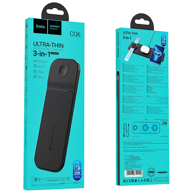 БЗП Hoco CQ6 Power 3-in-1 wireless fast charger (for Samsung Watch) дивитися фото №5